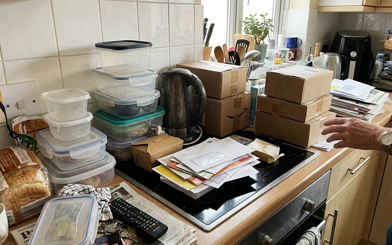 A kitchen no longer usable for its intended purpose