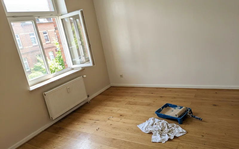 A restored empty rental room ready for the next tenant