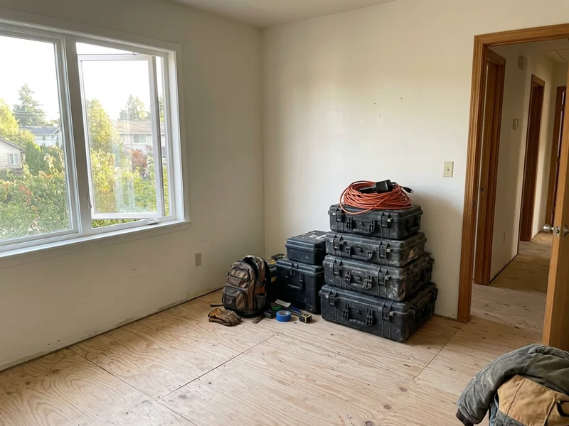 Fully remediated room with sealed subfloor ready for restoration