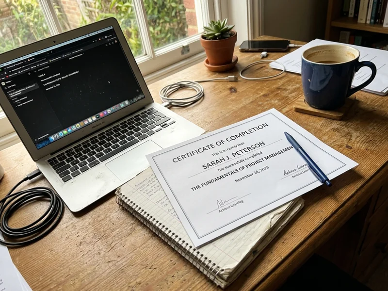 Certificate of completion issued at the end of the course